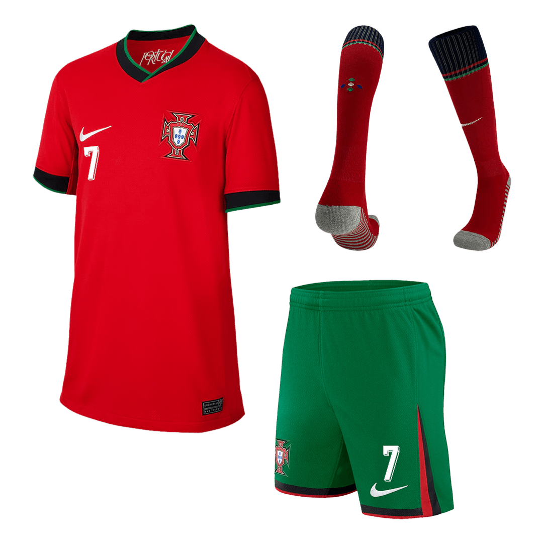 Dětská Domácí Fotbalový Souprava Portugal 2024 RONALDO #7