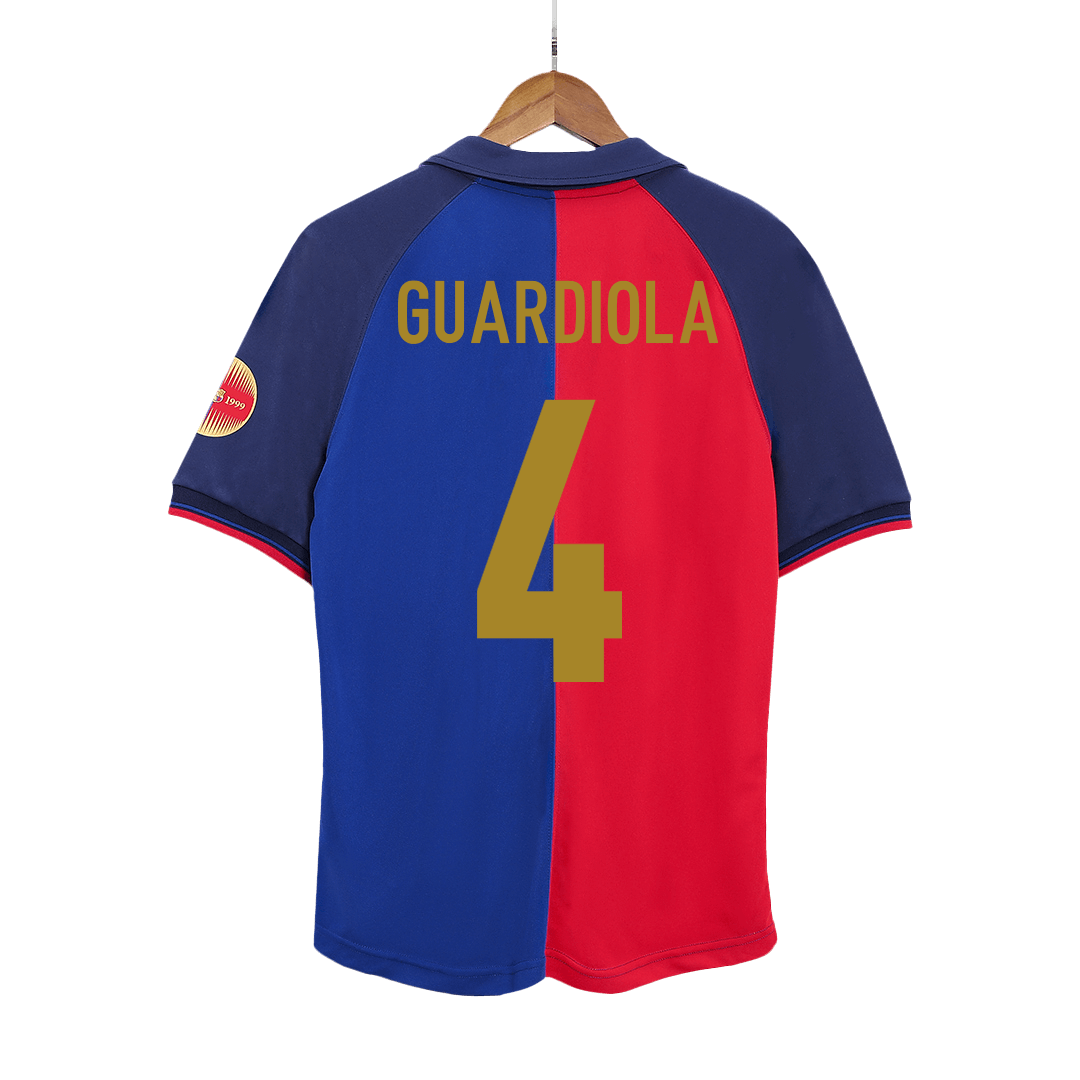 Domácí Retro Dres Barcelona 1999/00 GUARDIOLA #4 - 100th Anniversary