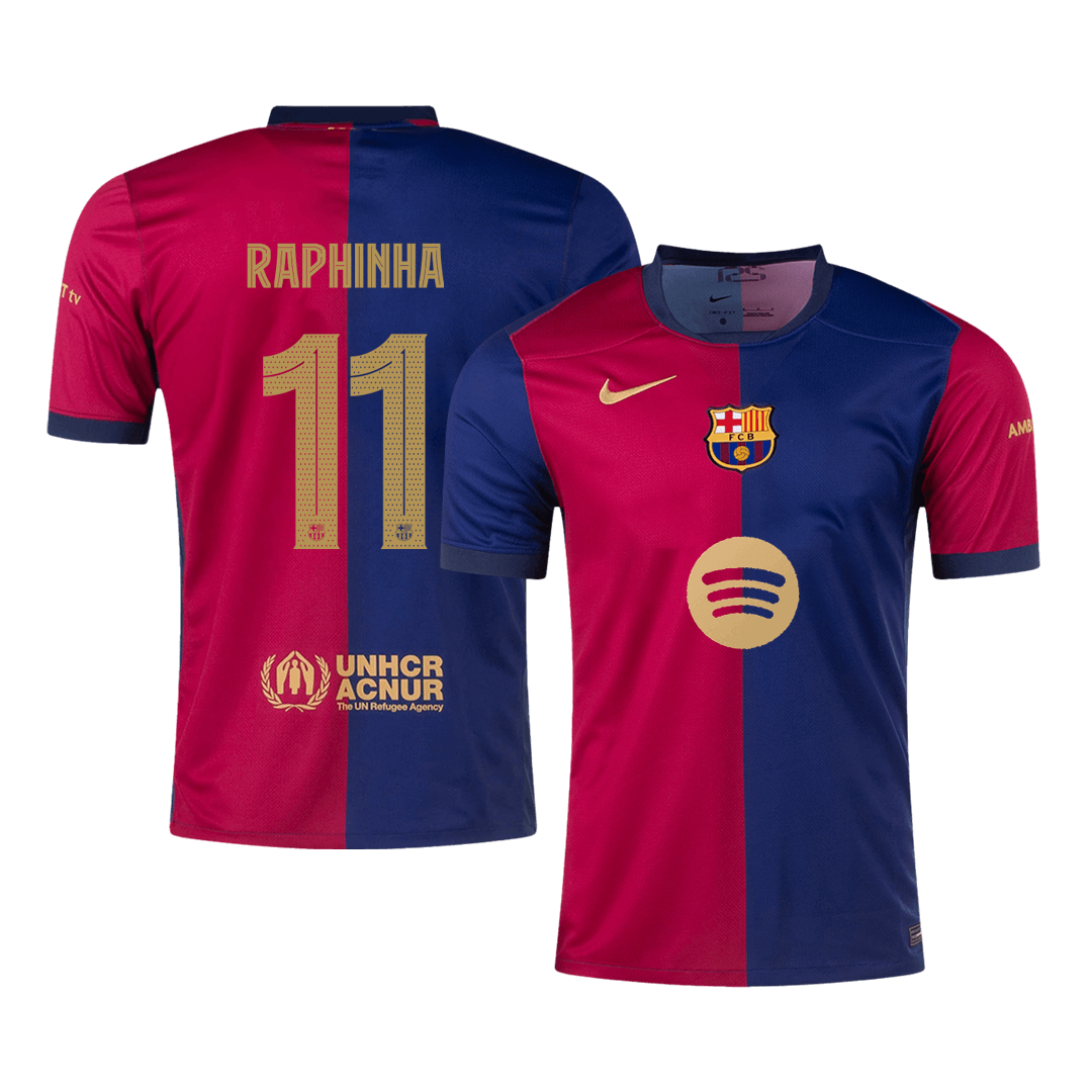 Domácí Fotbalový Dres Barcelona 24/25 RAPHINHA #11 UCL