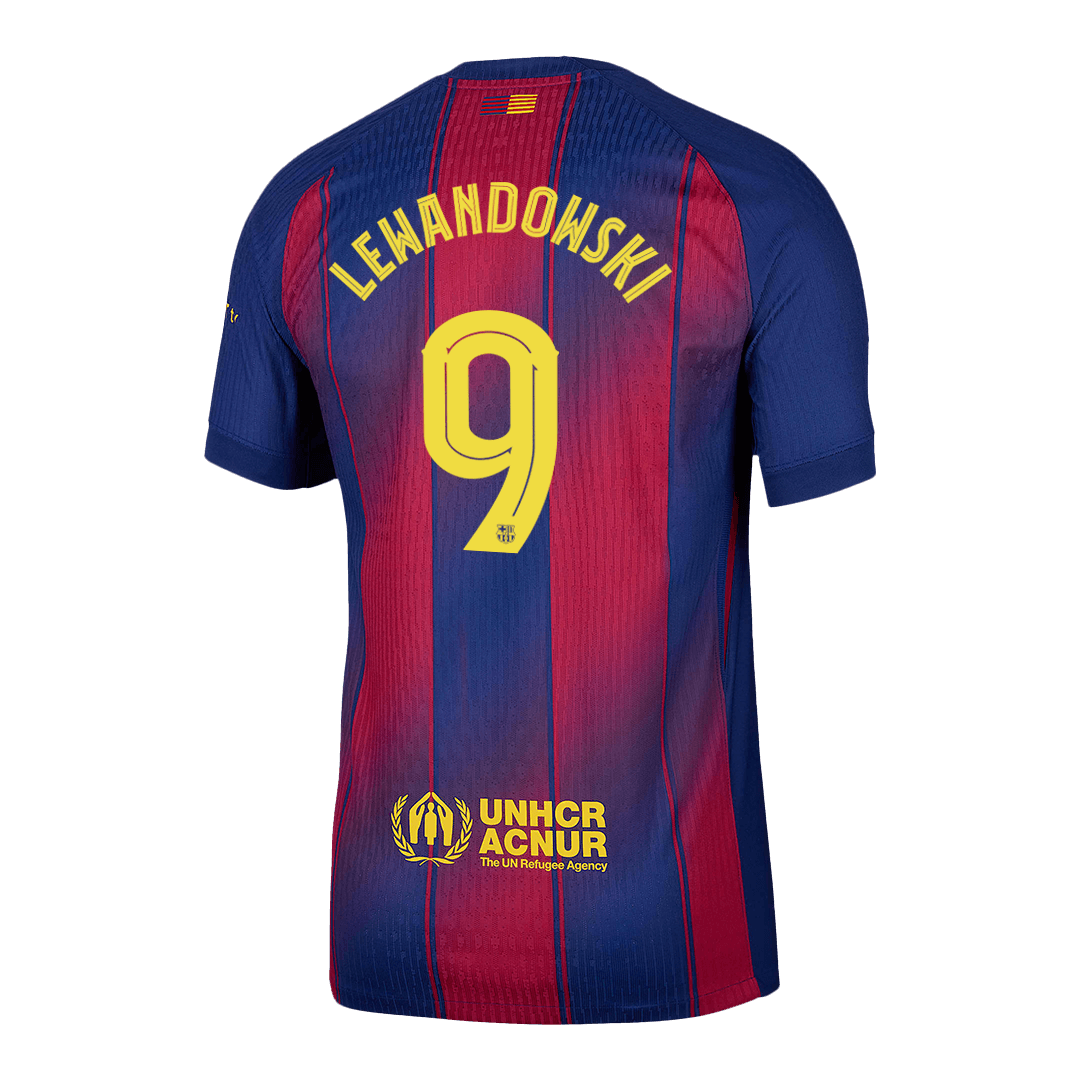 Domácí Fotbalový Dres Barcelona 25/26 Authentic LEWANDOWSKI #9 UCL