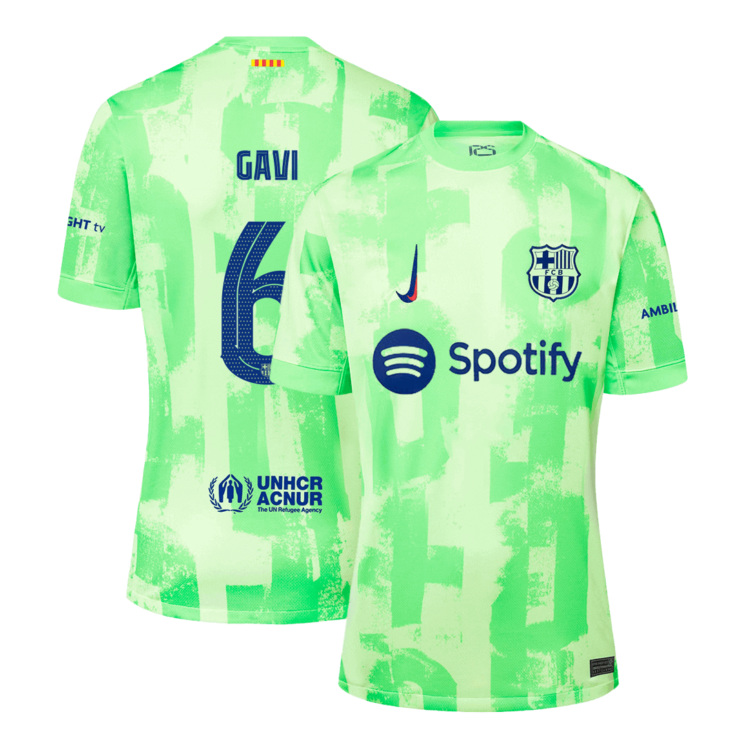 Třetí Fotbalový Dres Barcelona 24/25 GAVI #6 UCL