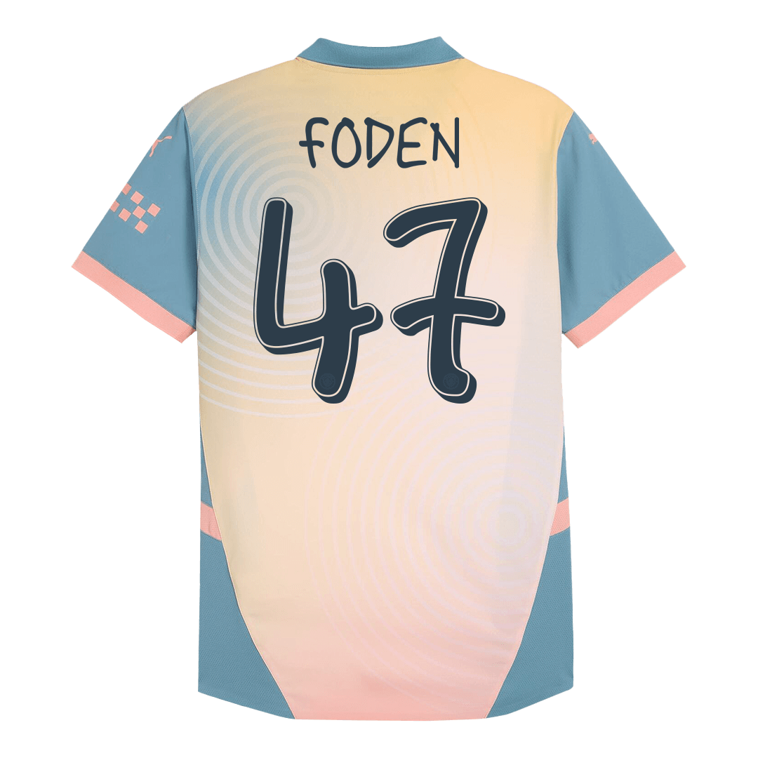 Čtvrtý Fotbalový Dres Manchester City 24/25 Authentic FODEN #47 - Definitely City