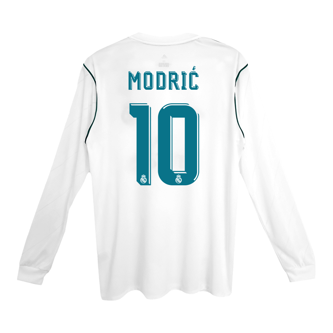 Domácí Retro Dres Real Madrid 2017/18 Retro Long Sleeve MODRIĆ #10