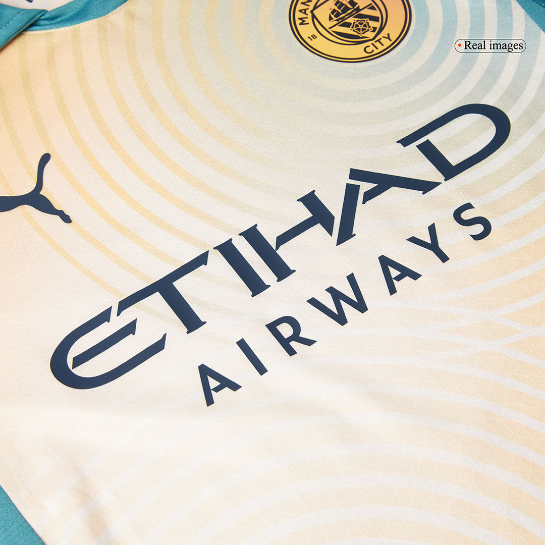 Čtvrtý Fotbalový Dres Manchester City 24/25 Authentic HAALAND #9 - Definitely City