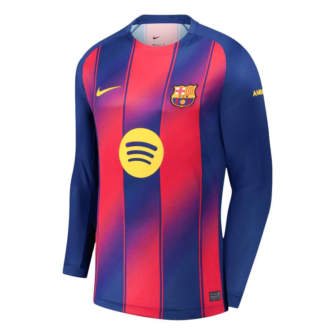 Domácí Fotbalový Dres Barcelona Long Sleeve