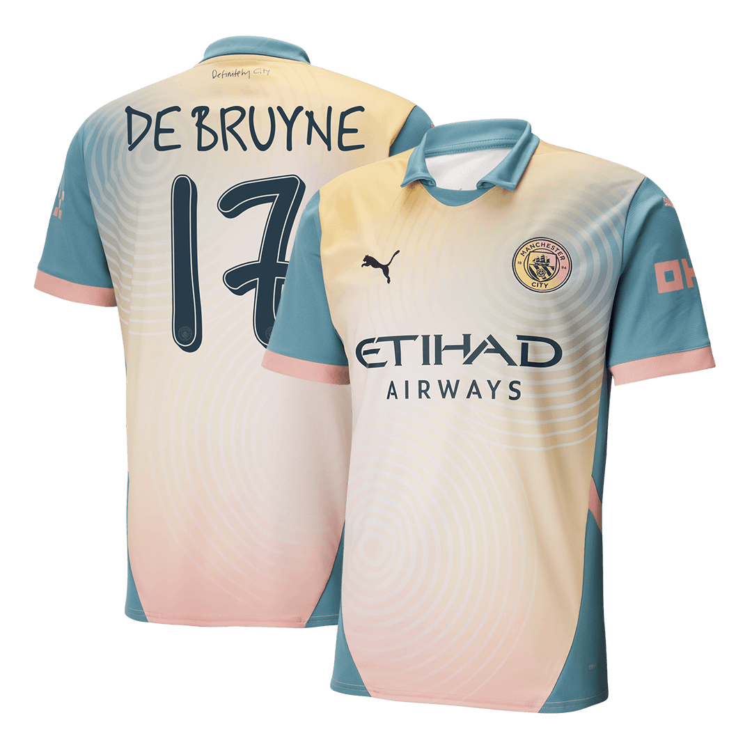 Fotbalový Dres Manchester City 24/25 DE BRUYNE #17 - Definitely City