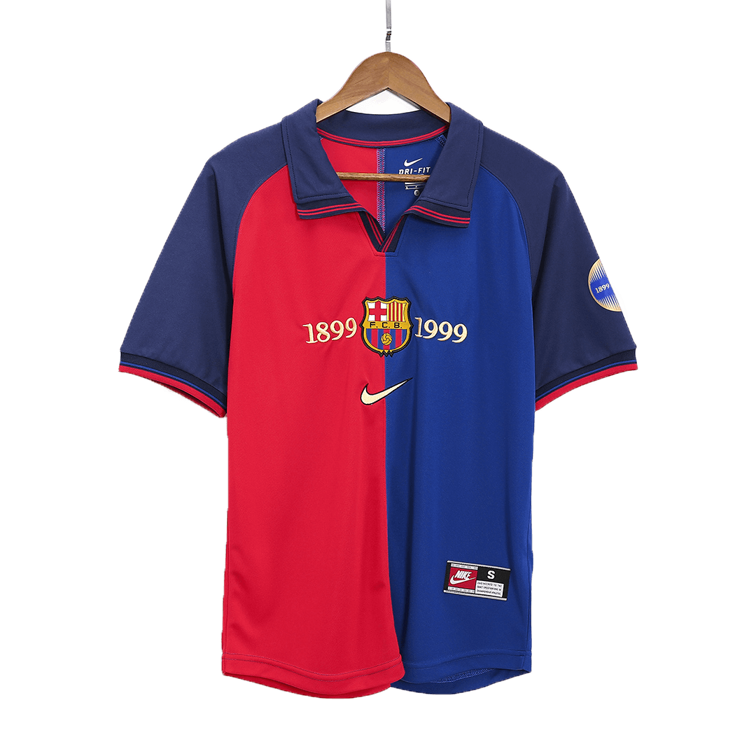 Domácí Retro Dres Barcelona 1999/00 KLUIVERT #9 - 100th Anniversary