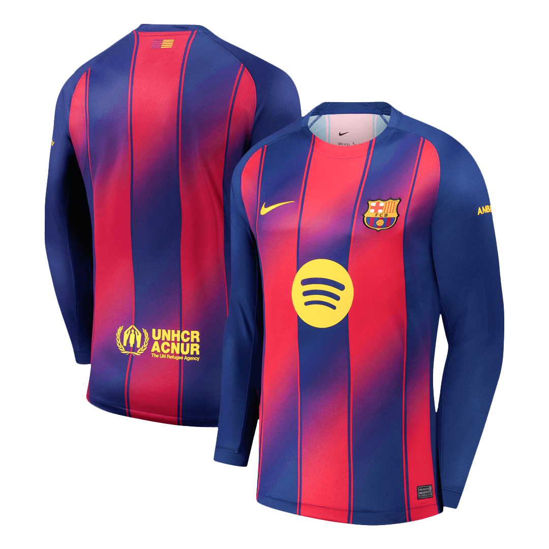 Domácí Fotbalový Dres Barcelona Long Sleeve