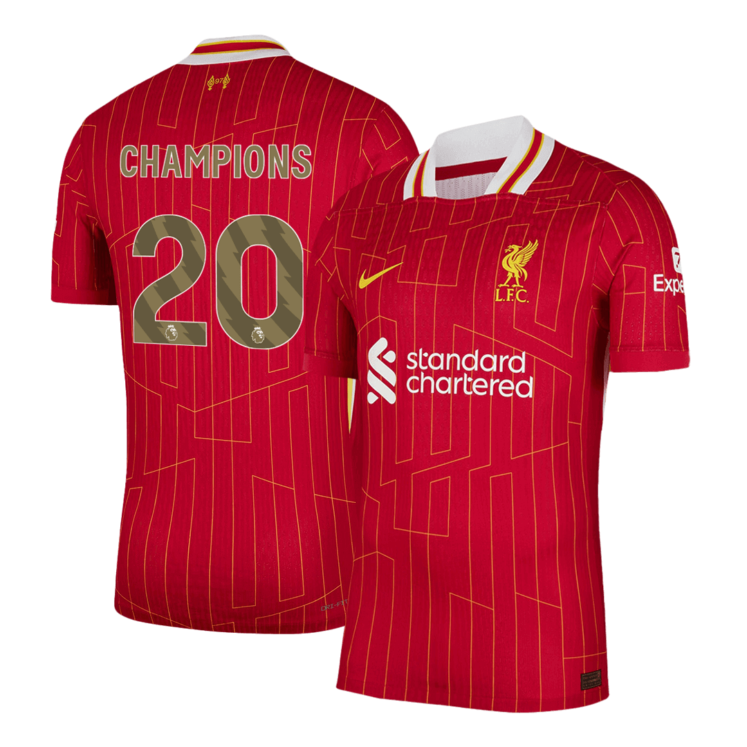 Domácí Fotbalový Dres Liverpool 24/25 Authentic CHAMPIONS #20