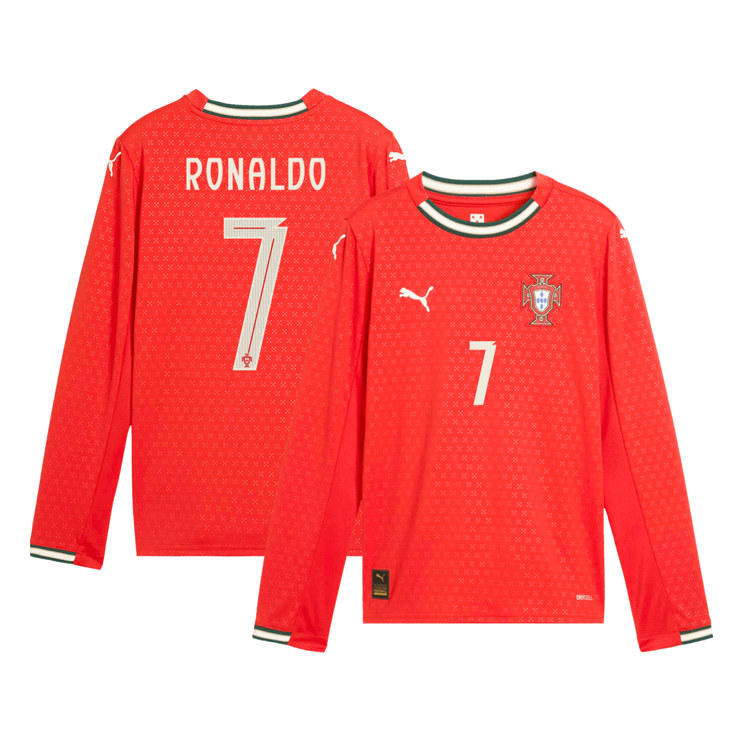 Domácí Fotbalový Dres Portugal Long Sleeve RONALDO #7