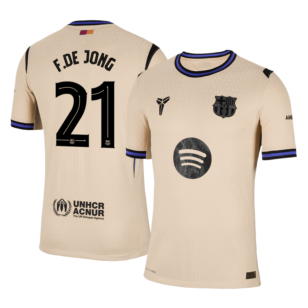 Venkovní Fotbalový Dres Barcelona 25/26 Authentic F.DE JONG #21 UCL