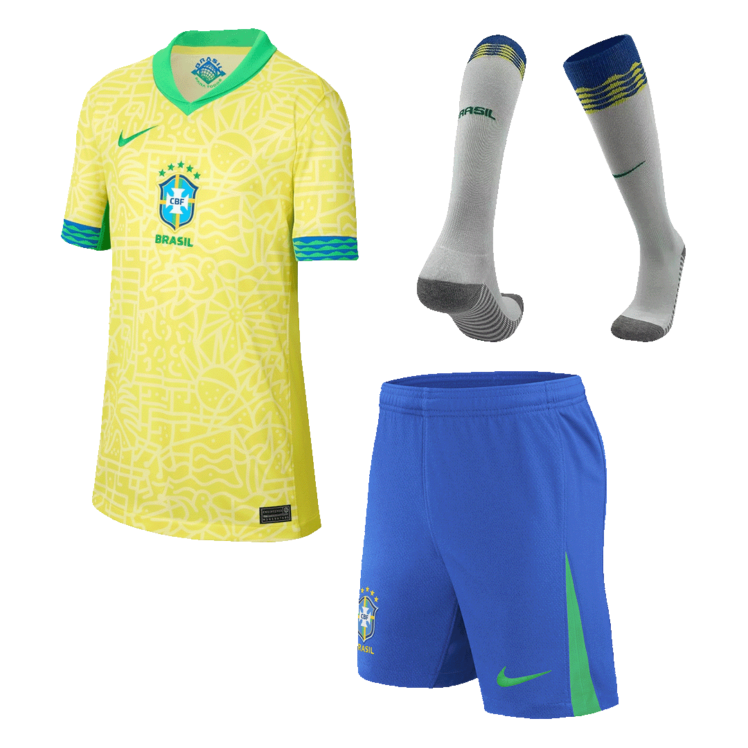 Dětská Domácí Fotbalový Souprava Brazil 2024