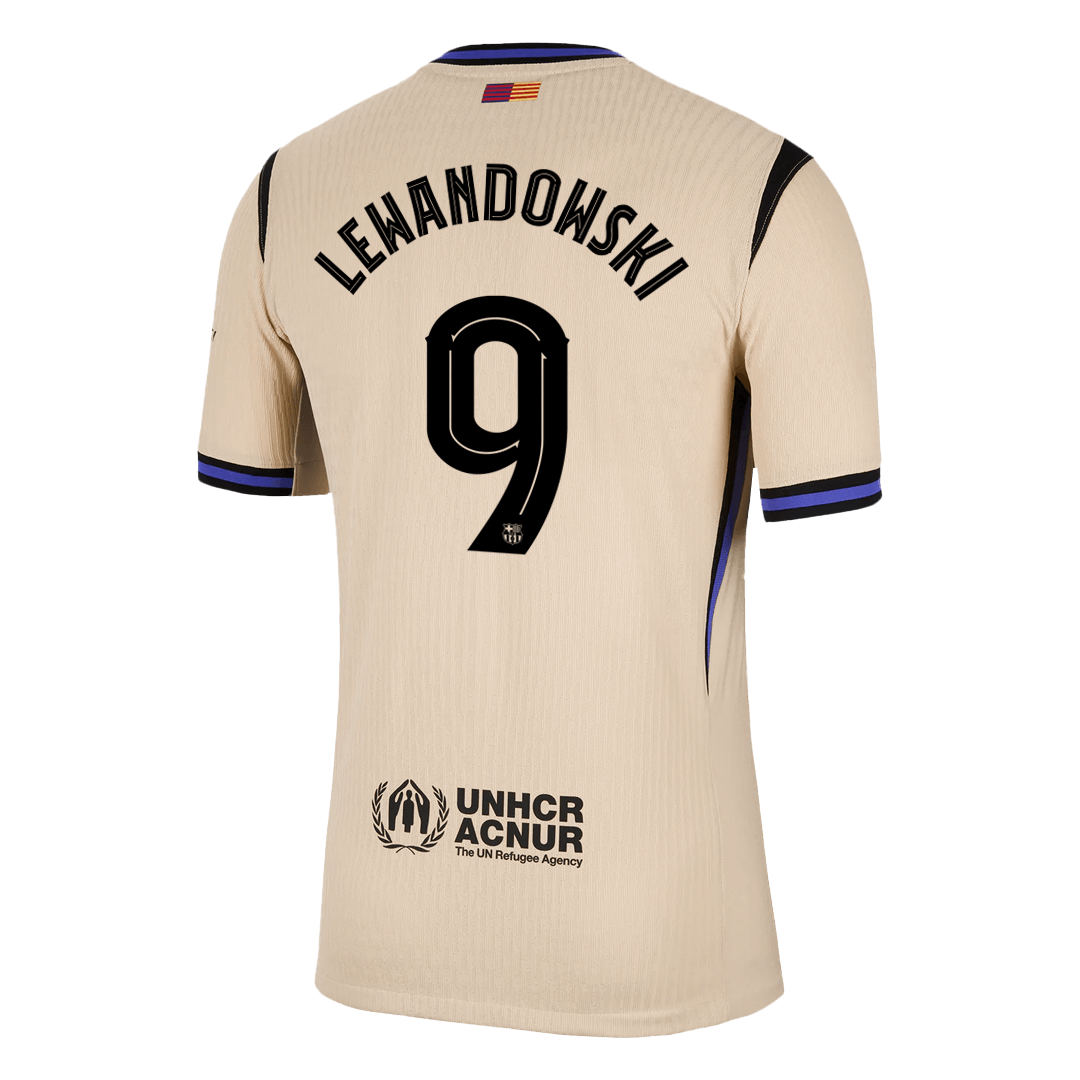 Venkovní Fotbalový Dres Barcelona 25/26 Authentic LEWANDOWSKI #9 UCL