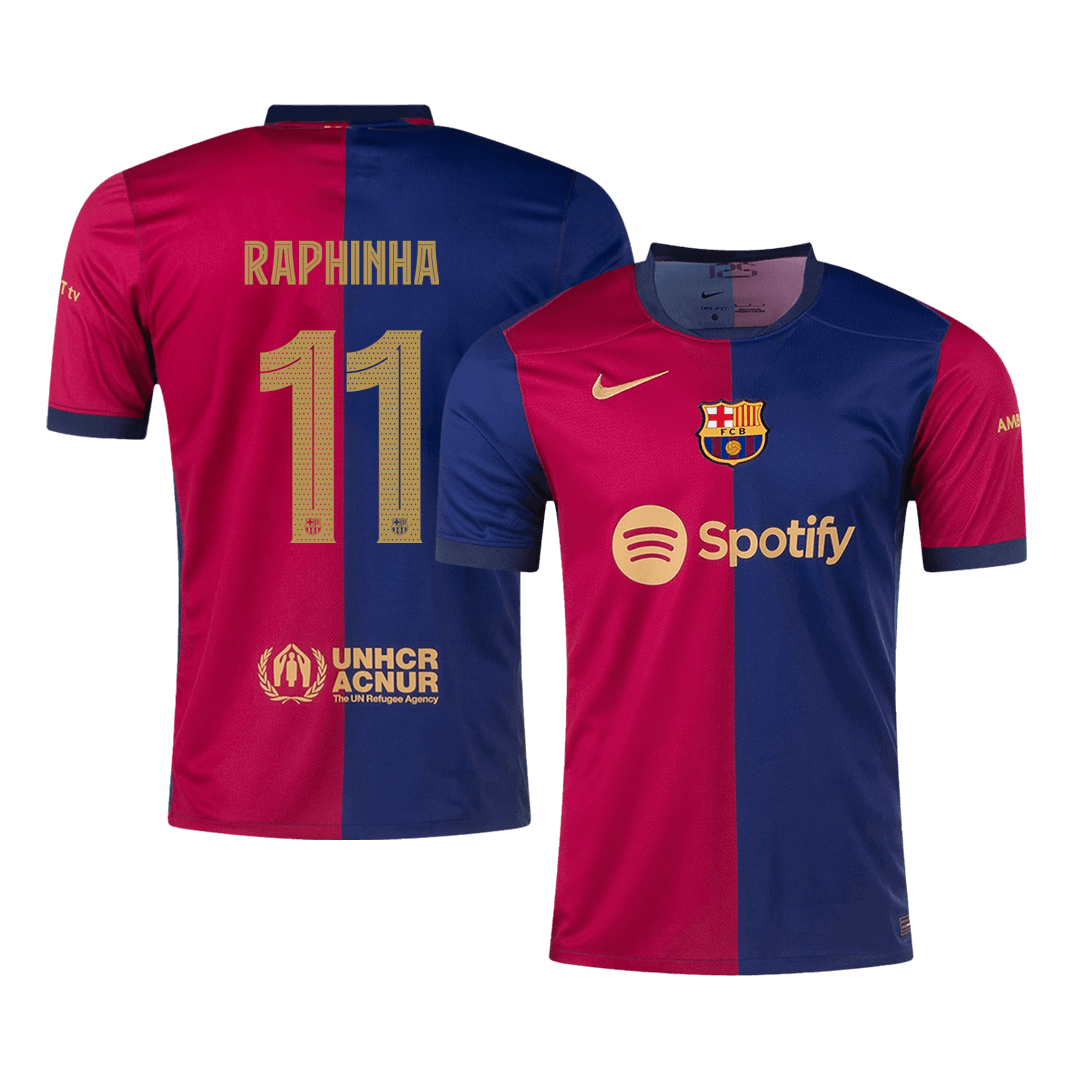 Domácí Fotbalový Dres Barcelona 24/25 RAPHINHA #11 UCL