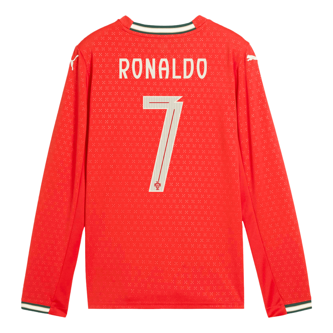 Domácí Fotbalový Dres Portugal Long Sleeve RONALDO #7