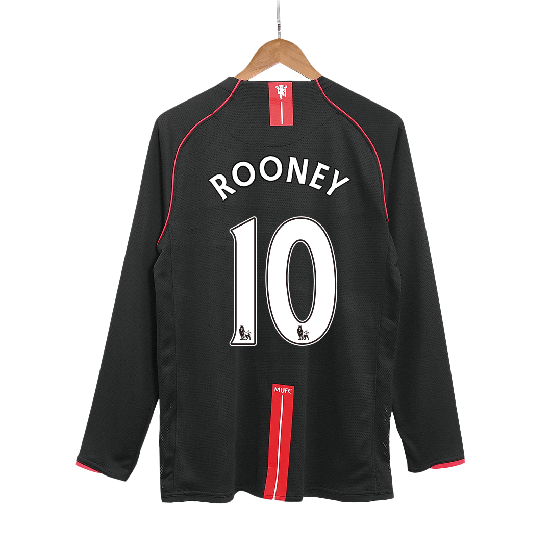 Venkovní Retro Dres Manchester United 2007/08 Long Sleeve ROONEY #10
