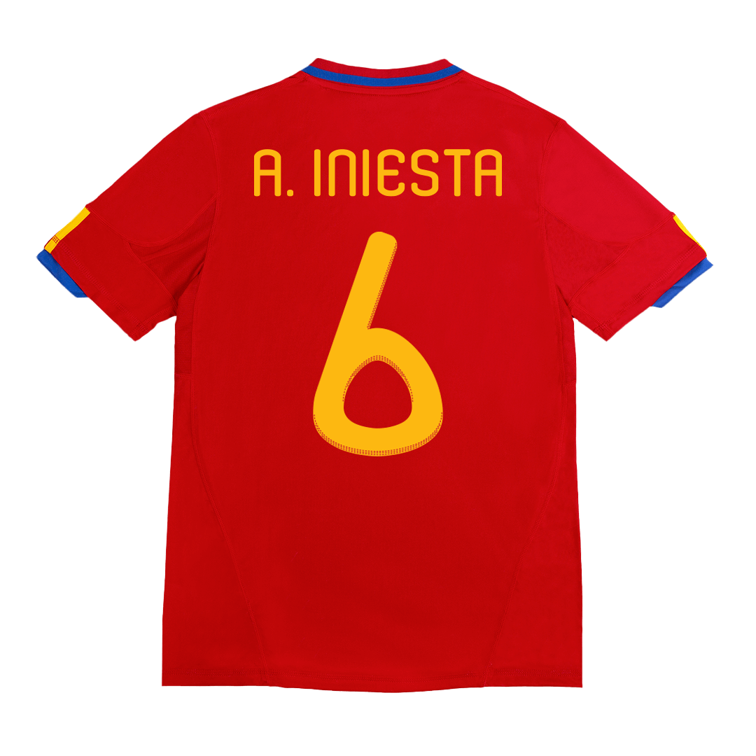Domácí Retro Dres Spain 2010 A. INIESTA #6