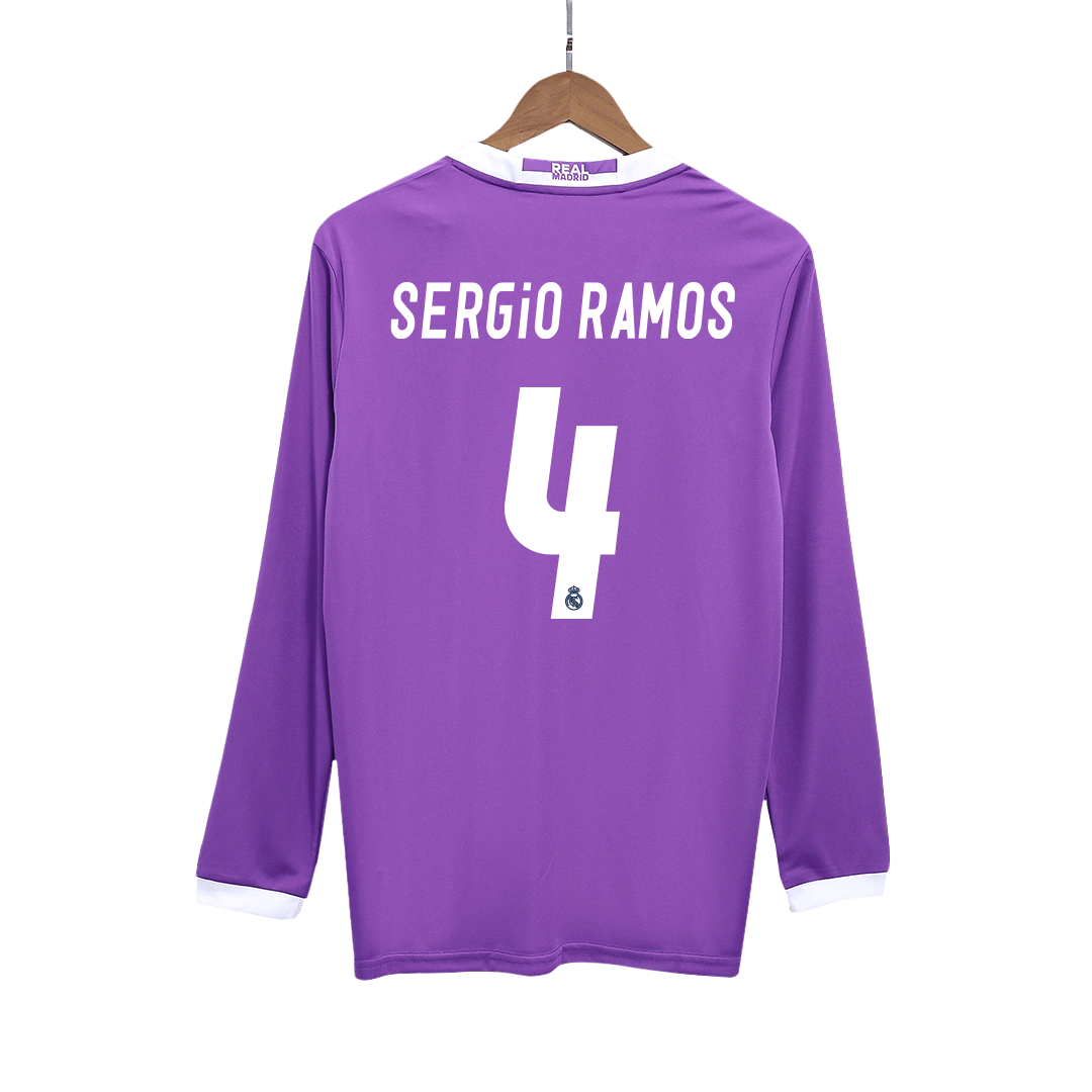 Venkovní Retro Dres Real Madrid 2016/17 Retro Long Sleeve SERGIO RAMOS #4