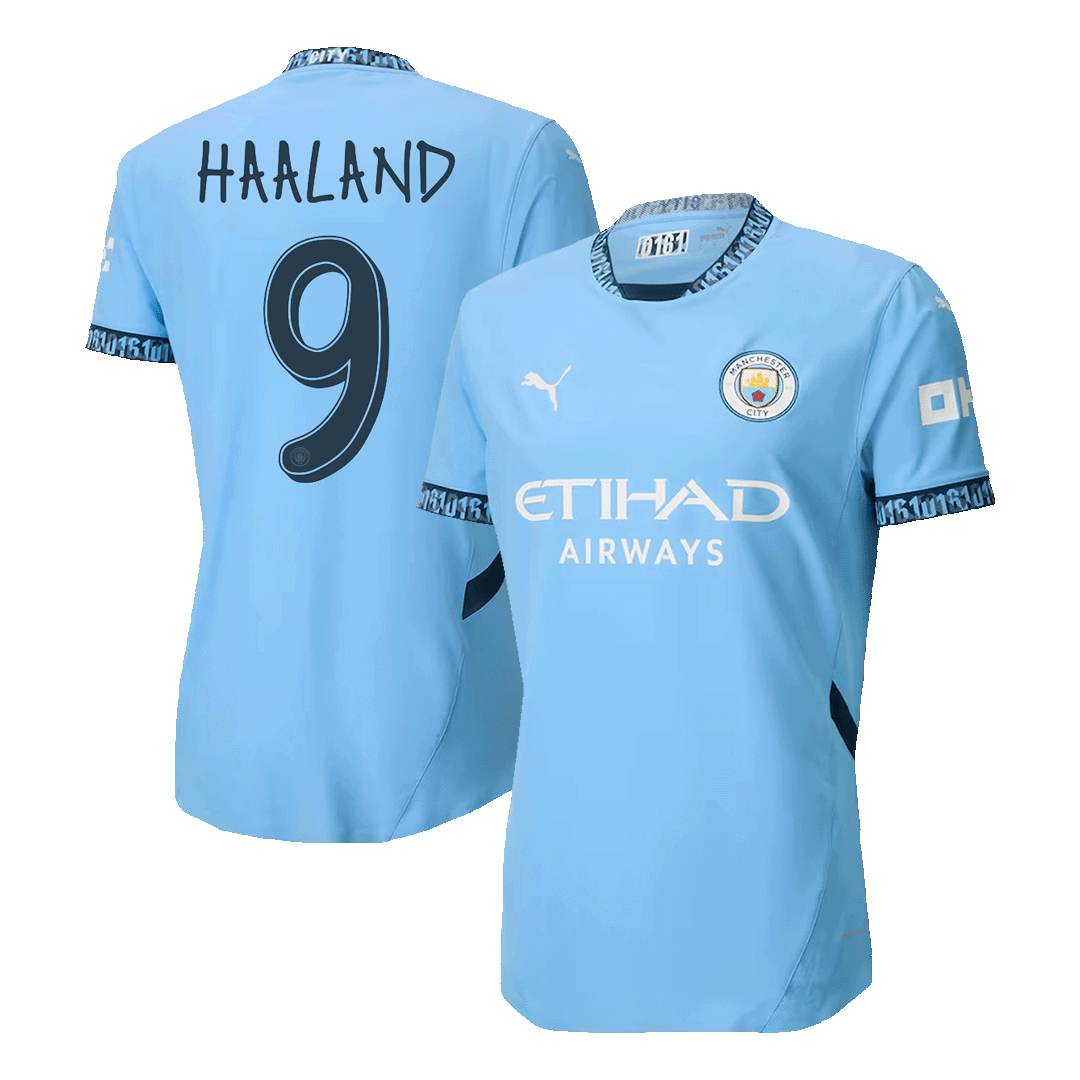 Domácí Fotbalový Dres Manchester City 24/25 Authentic HAALAND #9 UCL
