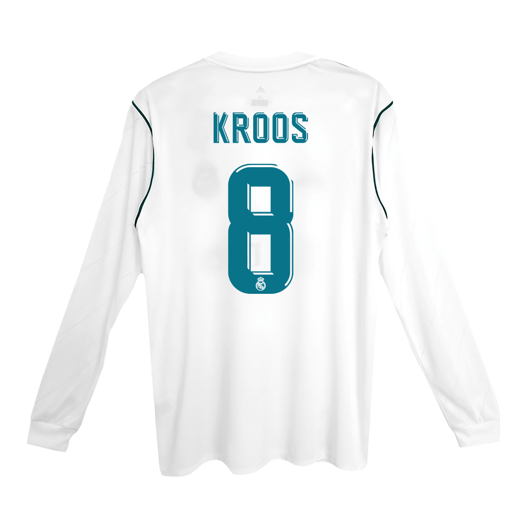 Domácí Retro Dres Real Madrid 2017/18 Retro Long Sleeve KROOS #8