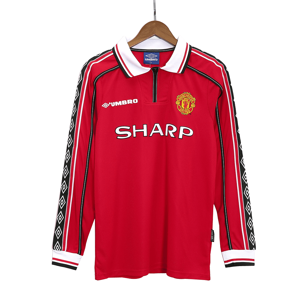 Domácí Retro Dres Manchester United 1998/99 Long Sleeve