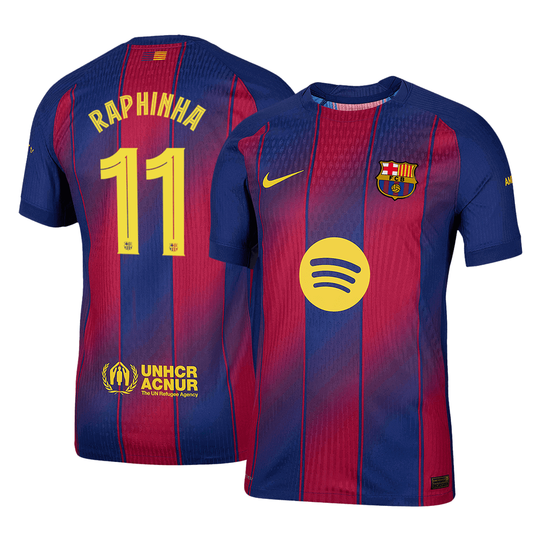 Domácí Fotbalový Dres Barcelona 25/26 Authentic RAPHINHA #11 UCL