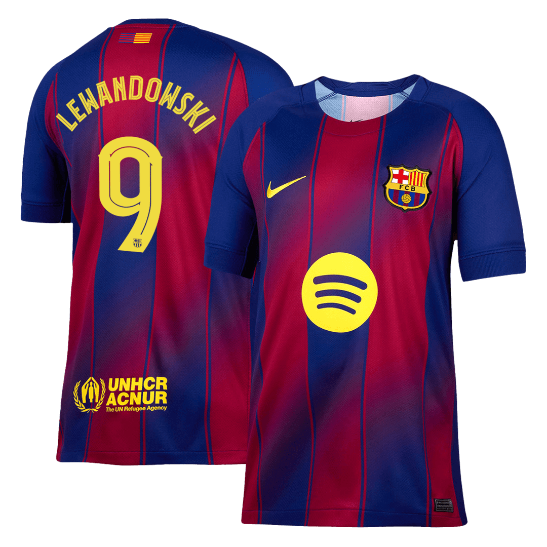 Domácí Fotbalový Dres Barcelona 25/26 LEWANDOWSKI #9 UCL