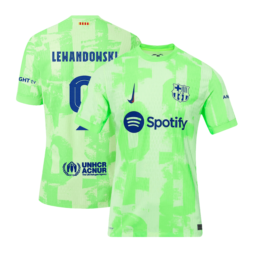 Třetí Fotbalový Dres Barcelona 24/25 Authentic LEWANDOWSKI #9 UCL