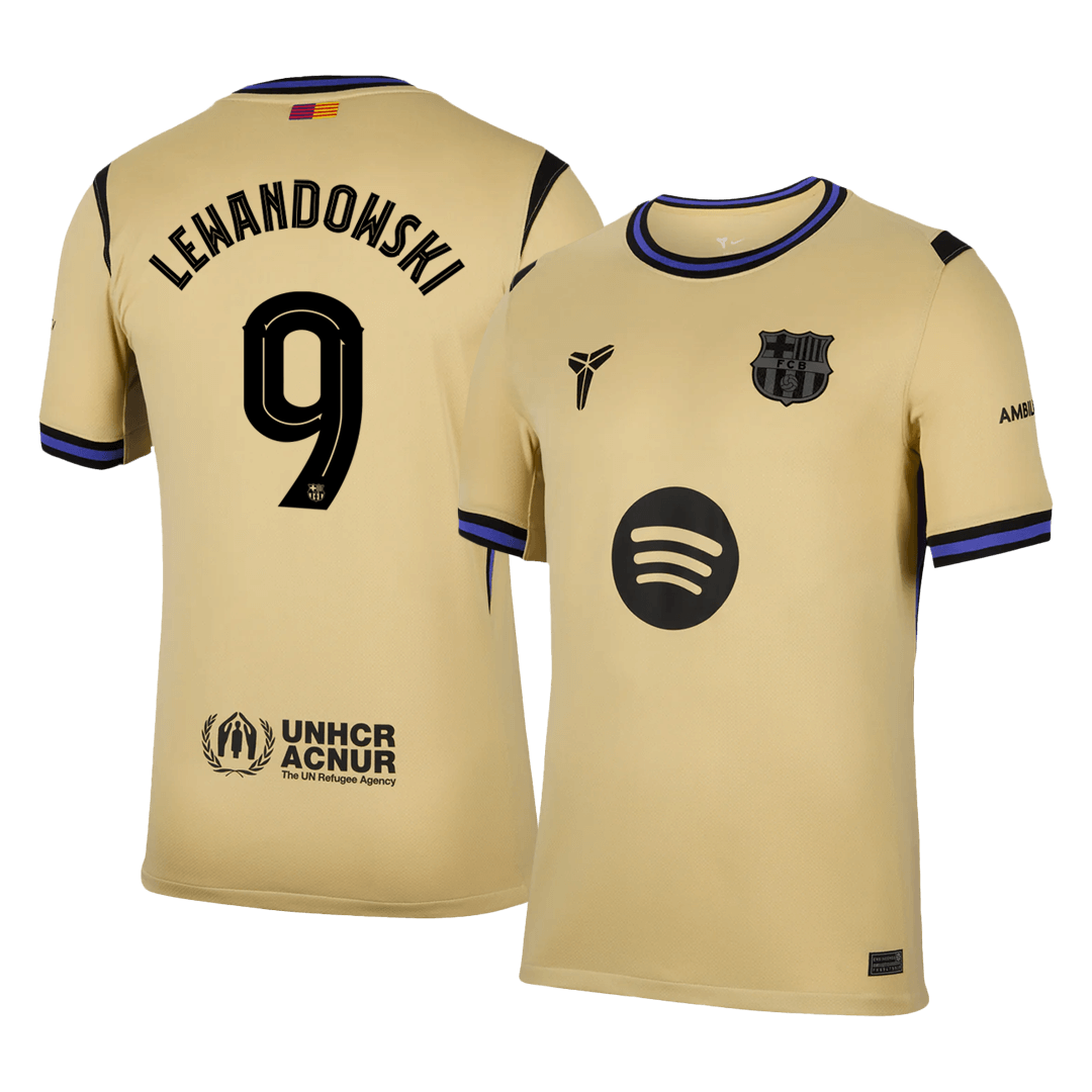 Venkovní Fotbalový Dres Barcelona 25/26 LEWANDOWSKI #9 UCL