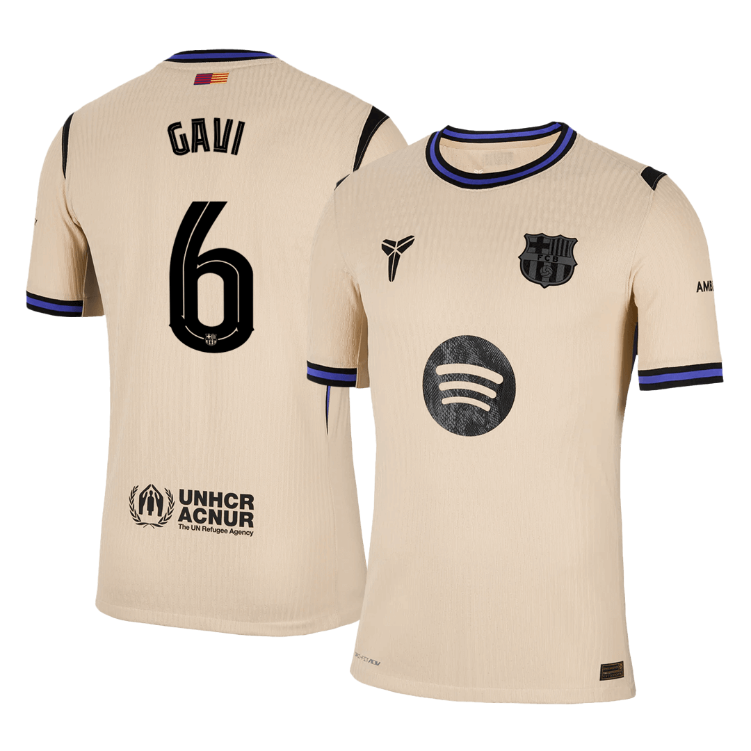 Venkovní Fotbalový Dres Barcelona 25/26 Authentic GAVI #6 UCL