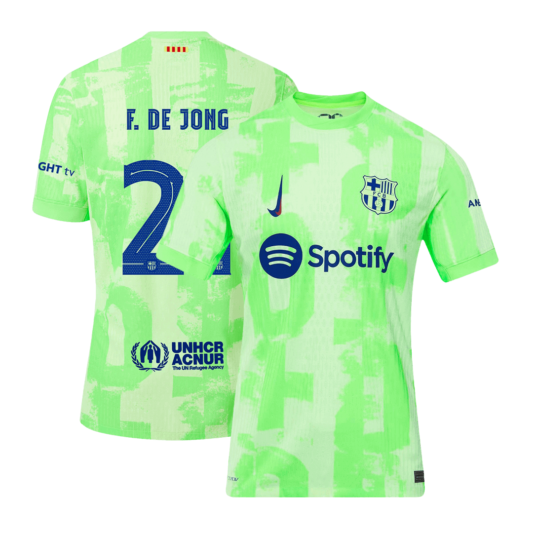 Třetí Fotbalový Dres Barcelona 24/25 Authentic F.DE JONG #21 UCL