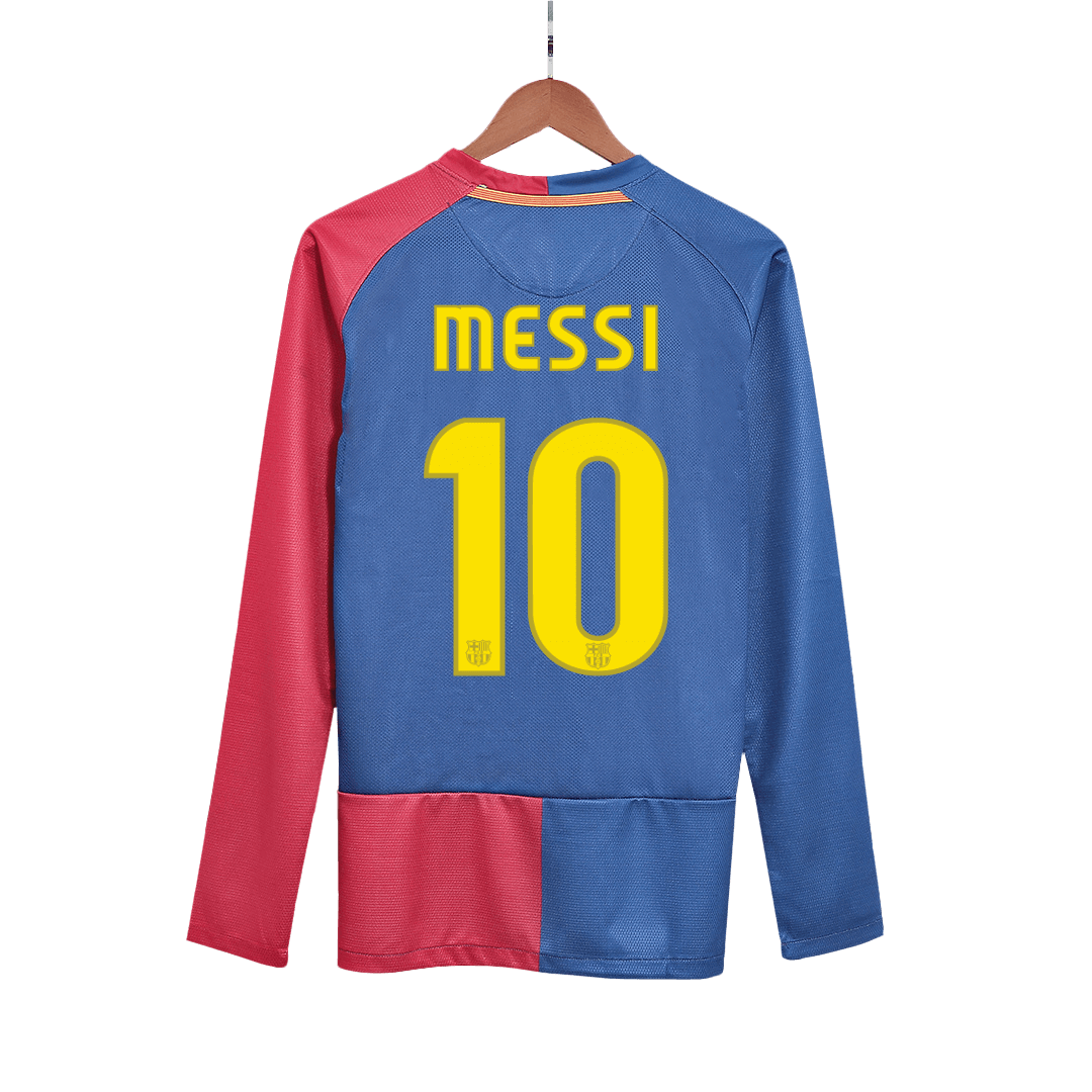 Domácí Retro Dres Barcelona 2008/09 Long Sleeve MESSI #10 - UCL Final