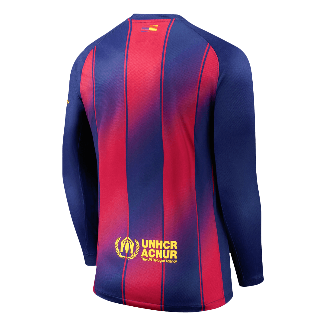 Domácí Fotbalový Dres Barcelona Long Sleeve