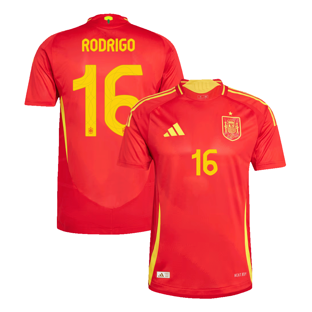 Domácí Fotbalový Dres Spain 2024 Authentic RODRIGO #16