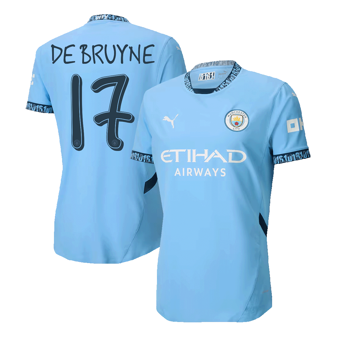 Domácí Fotbalový Dres Manchester City 24/25 Authentic DE BRUYNE #17 UCL