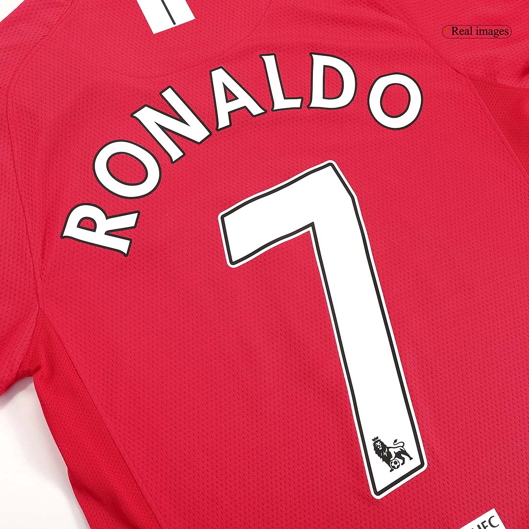 Domácí Retro Dres Manchester United 2007/08 Long Sleeve RONALDO #7