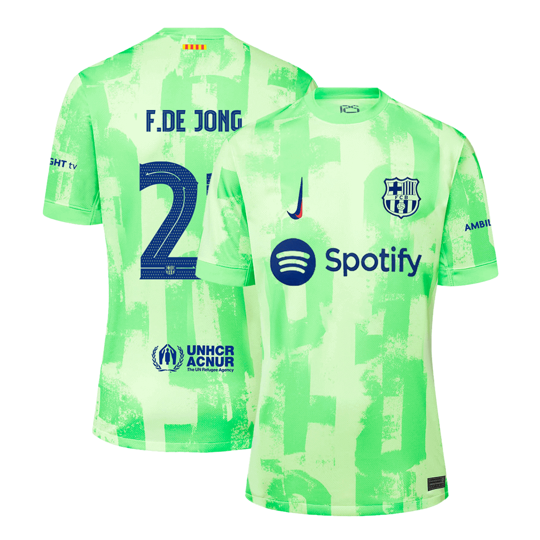 Třetí Fotbalový Dres Barcelona 24/25 F.DE JONG #21 UCL