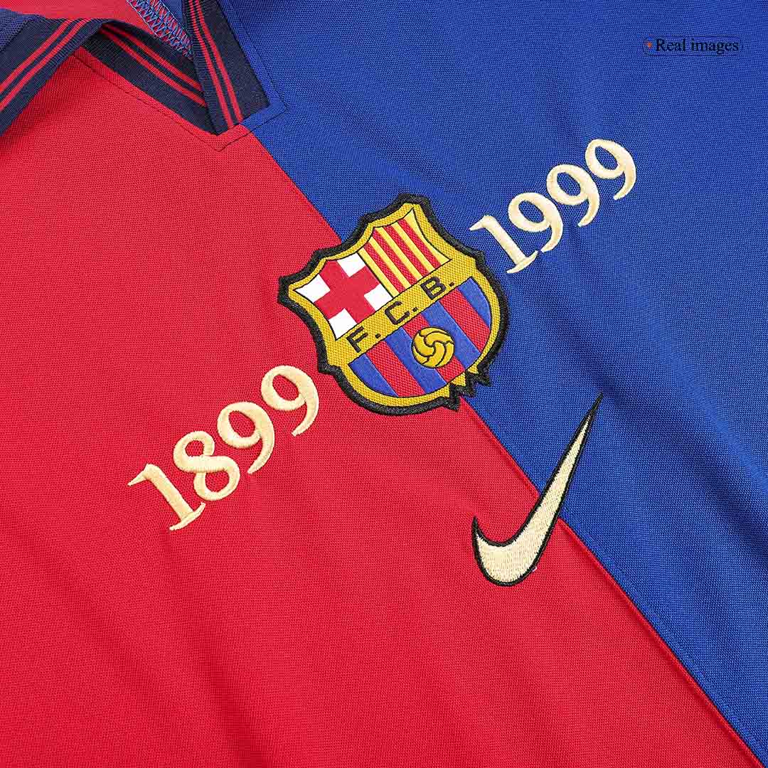 Domácí Retro Dres Barcelona 1999/00 KLUIVERT #9 - 100th Anniversary