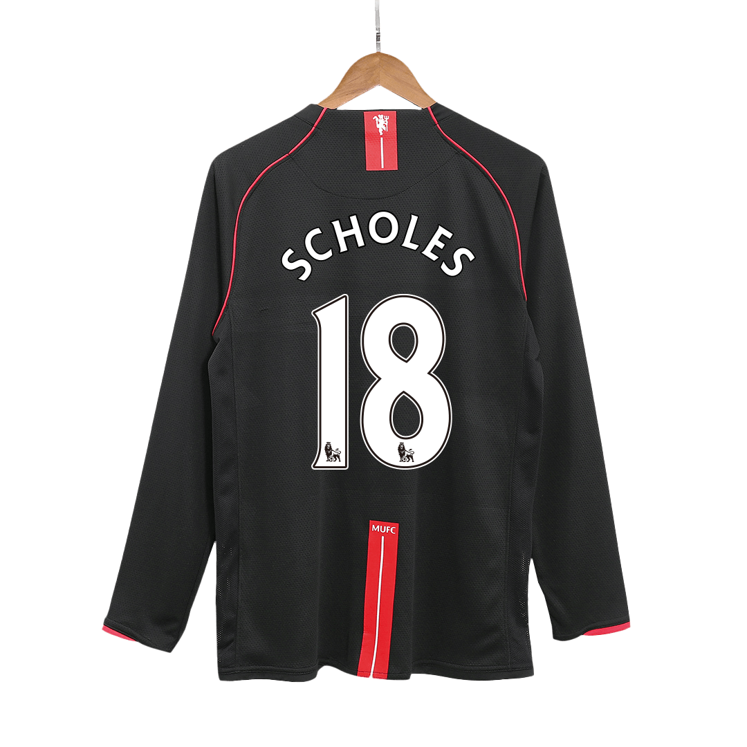 Venkovní Retro Dres Manchester United 2007/08 Long Sleeve SCHOLES #18