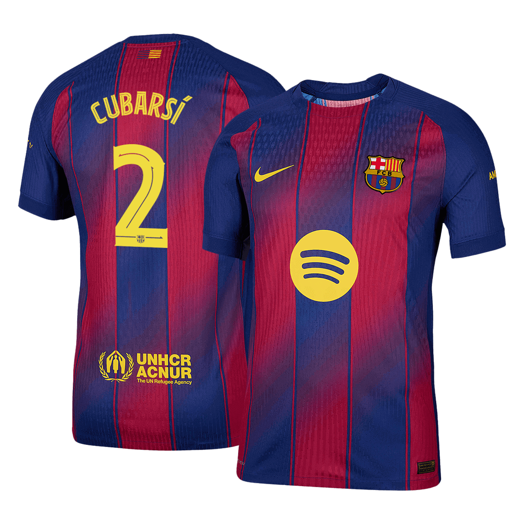 Domácí Fotbalový Dres Barcelona 25/26 Authentic CUBARSÍ #2 UCL