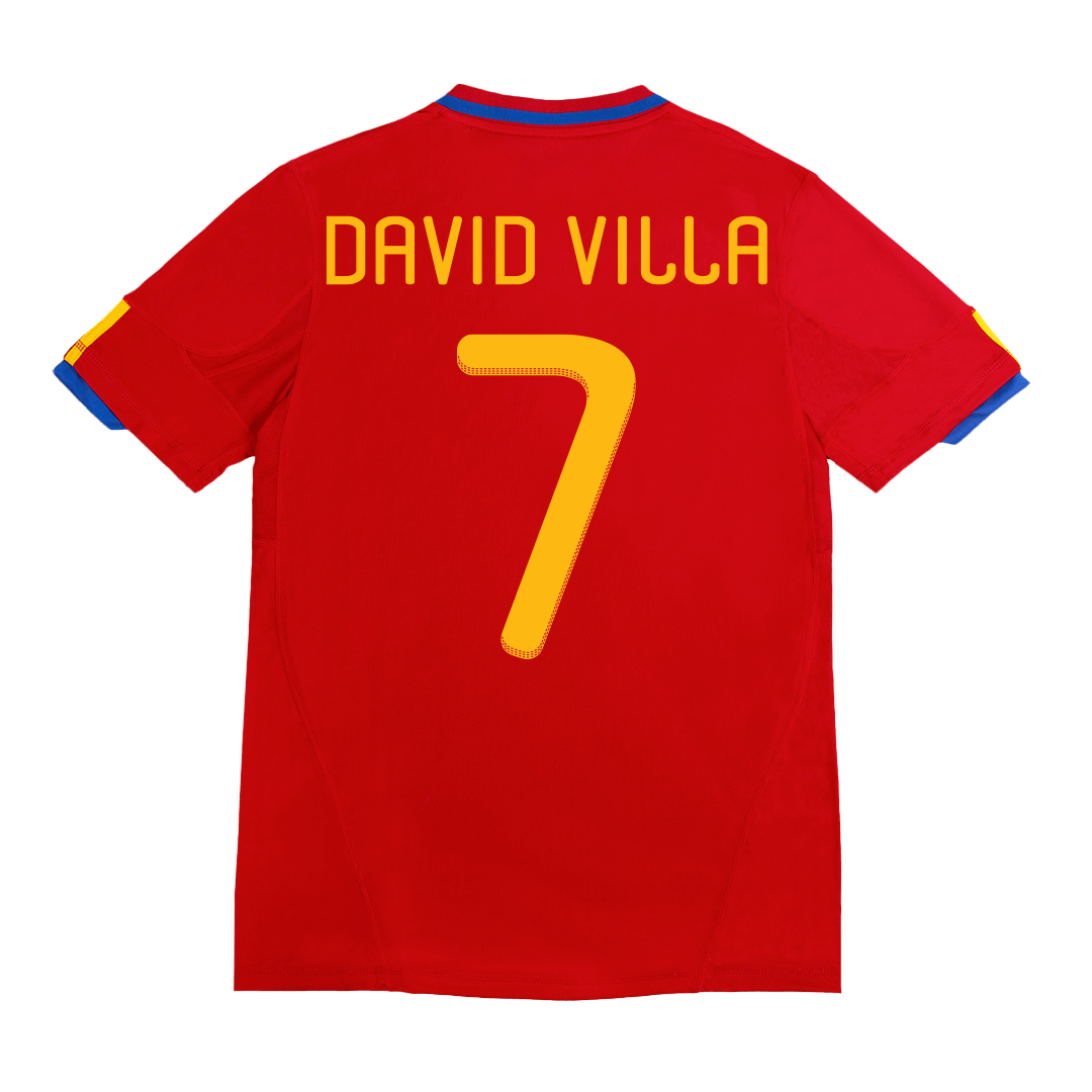 Domácí Retro Dres Spain 2010 DAVID VILLA #7