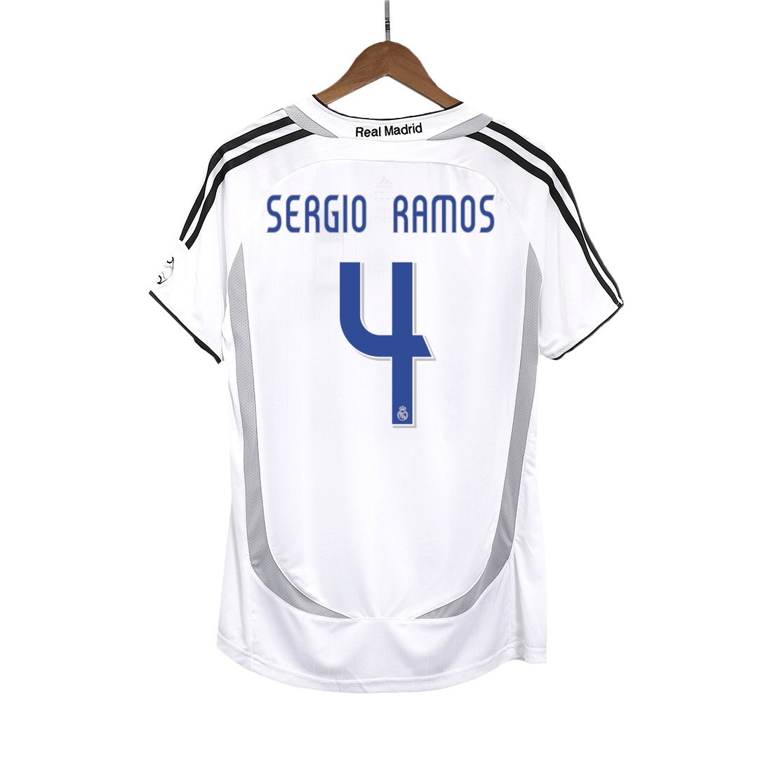 Domácí Retro Dres Real Madrid 2006/07 Retro SERGIO RAMOS #4