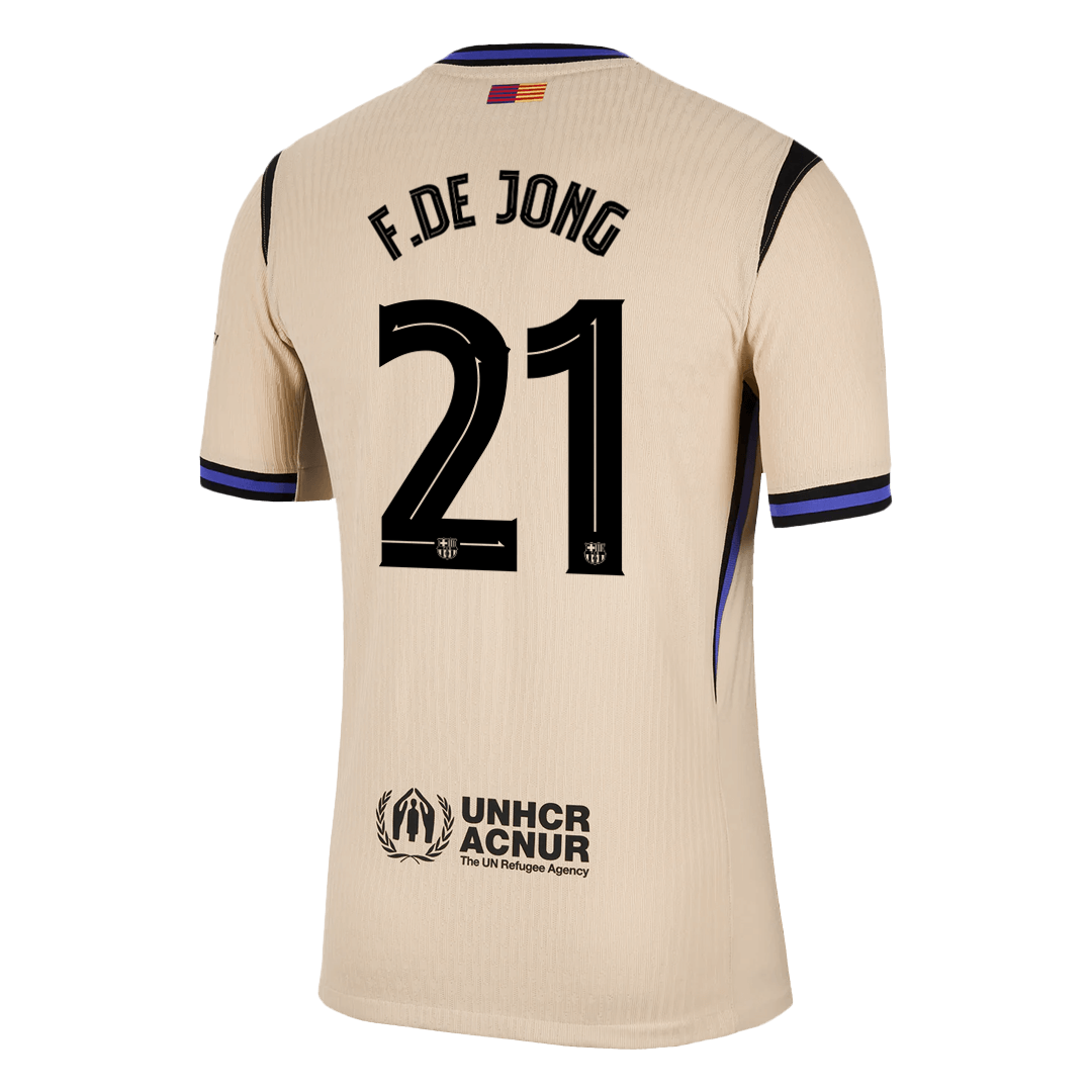 Venkovní Fotbalový Dres Barcelona 25/26 Authentic F.DE JONG #21 UCL