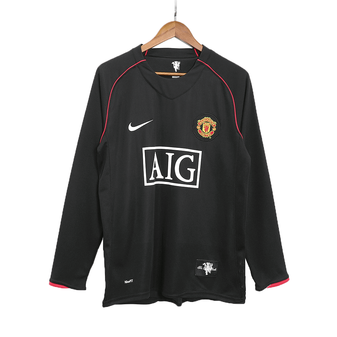 Venkovní Retro Dres Manchester United 2007/08 Long Sleeve