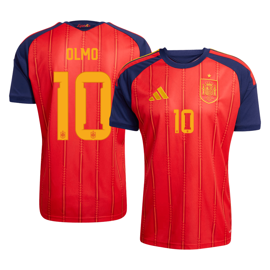 Španělsko domácí fotbalový dres MS 2026 OLMO #10