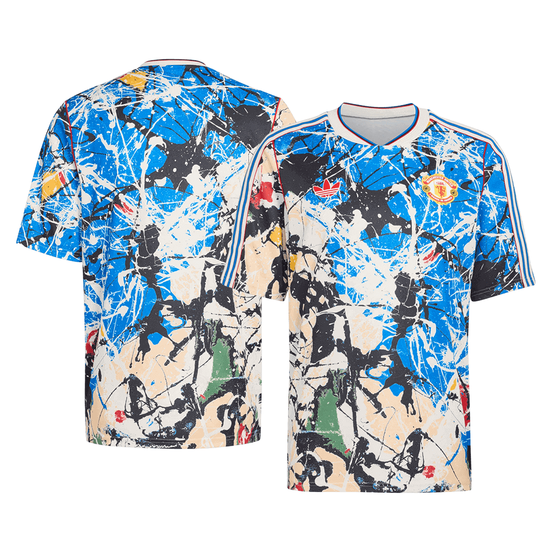 Manchester United předzápasový fotbalový dres 2025/26 - modrá