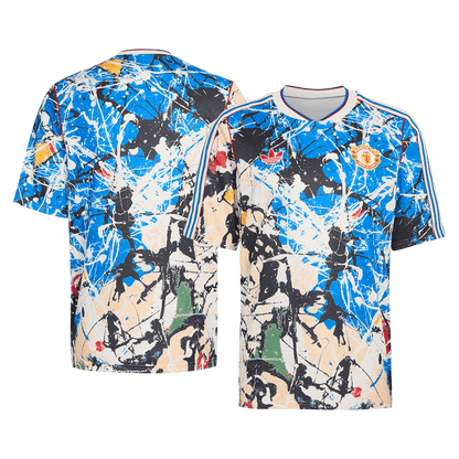 Manchester United předzápasový fotbalový dres 2025/26 - modrá