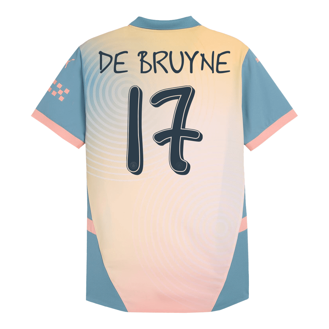 Čtvrtý Fotbalový Dres Manchester City 24/25 Authentic DE BRUYNE #17 - Definitely City
