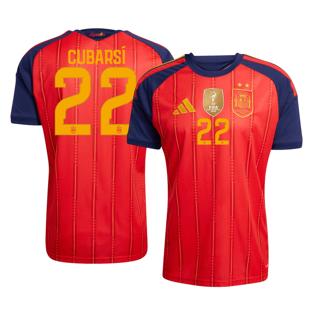Španělsko domácí fotbalový dres MS 2026 CUBARSÍ #22