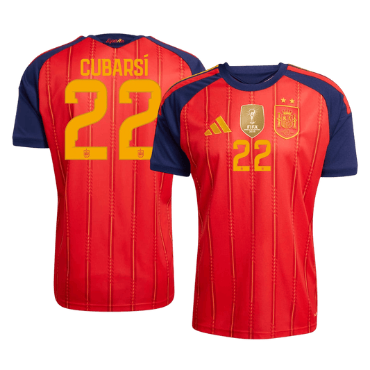 Španělsko domácí fotbalový dres MS 2026 CUBARSÍ #22